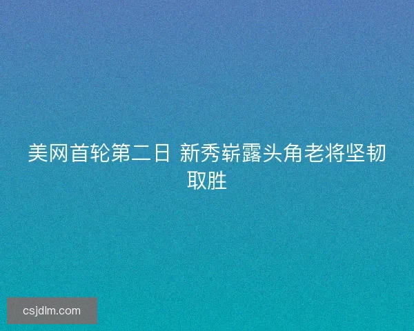 美网首轮第二日 新秀崭露头角老将坚韧取胜